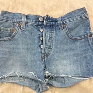 Levi's Light Blue Jean Shorts